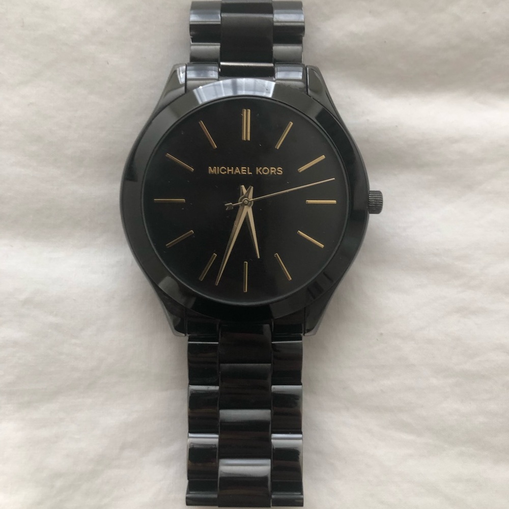 Michael Kors Slim Runway Black Watch